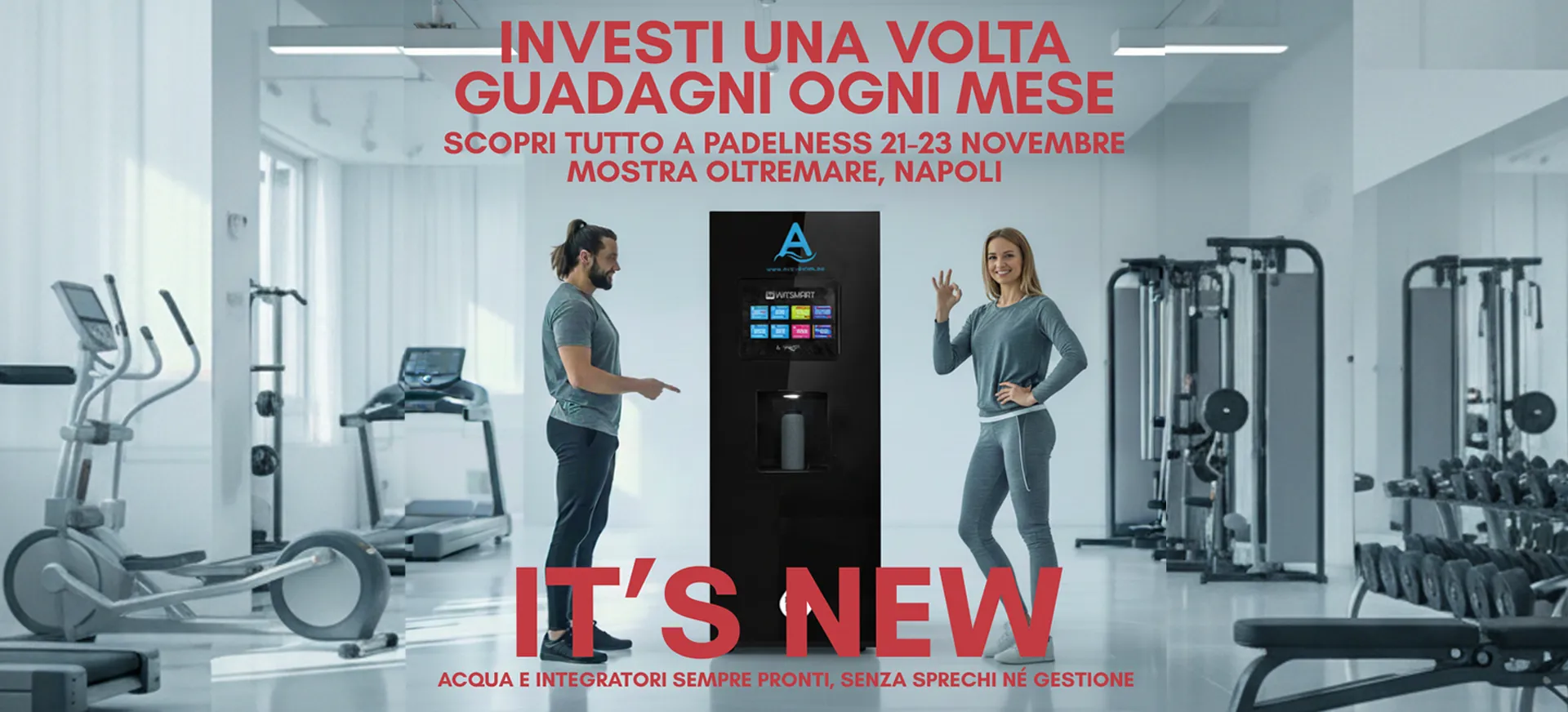 Acquacom a Padelness 2025: Investi una volta, guadagni ogni mese